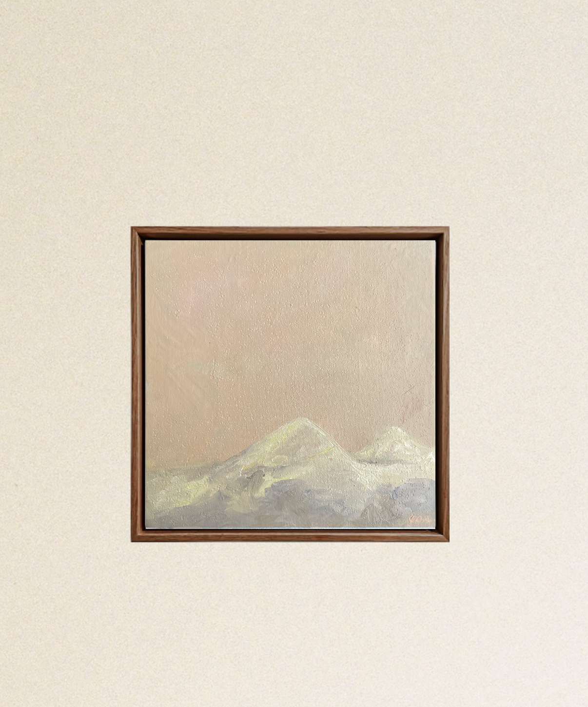 Wise Mountains, oil on canvas 25x25