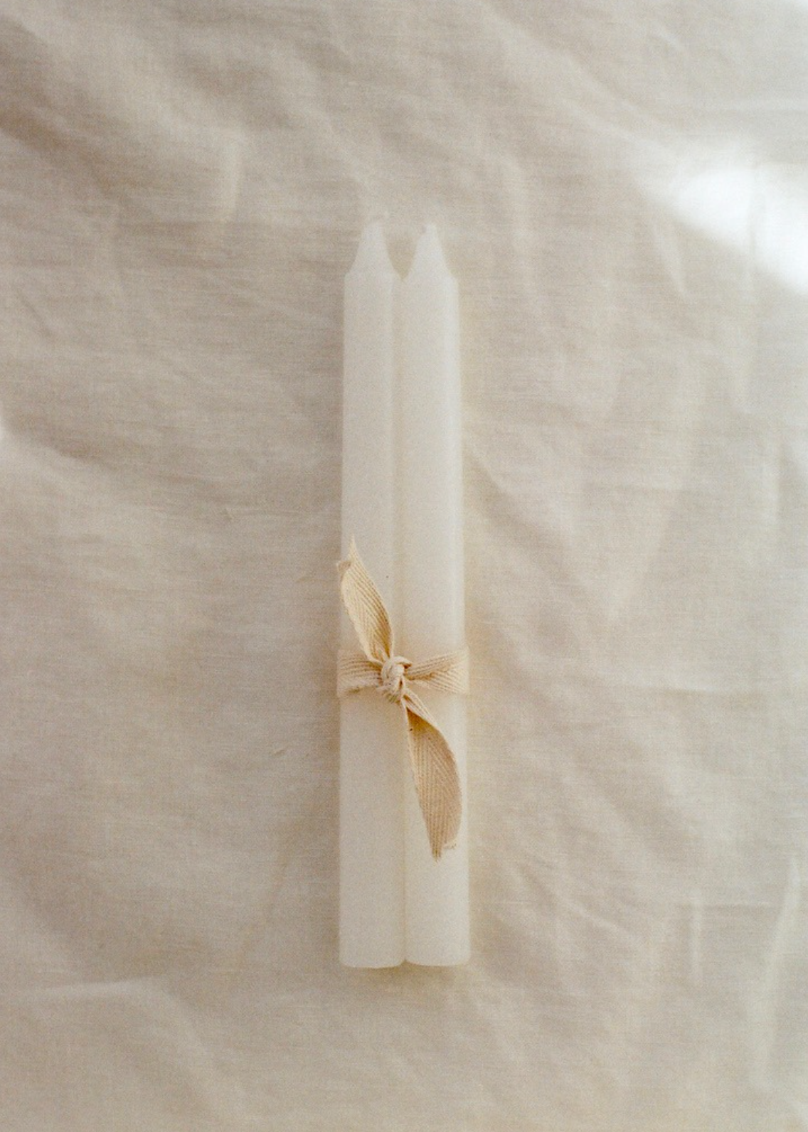 White dinner candles