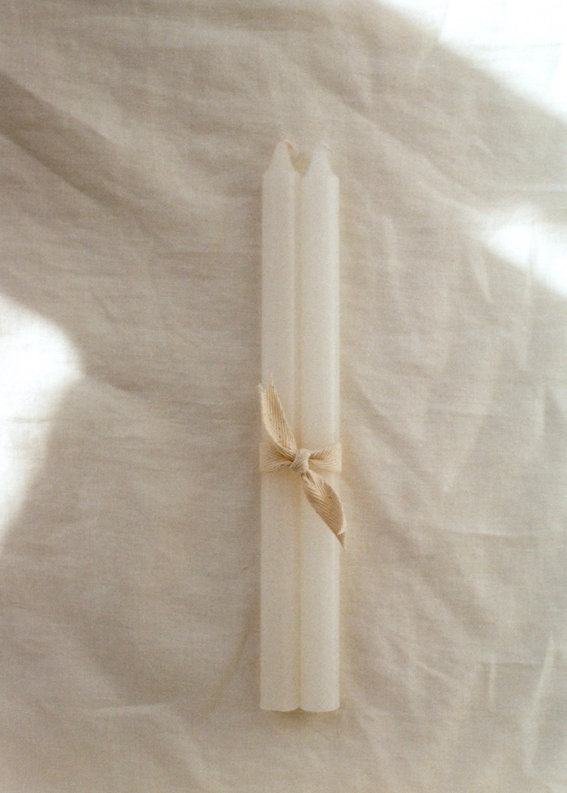 White dinner candles