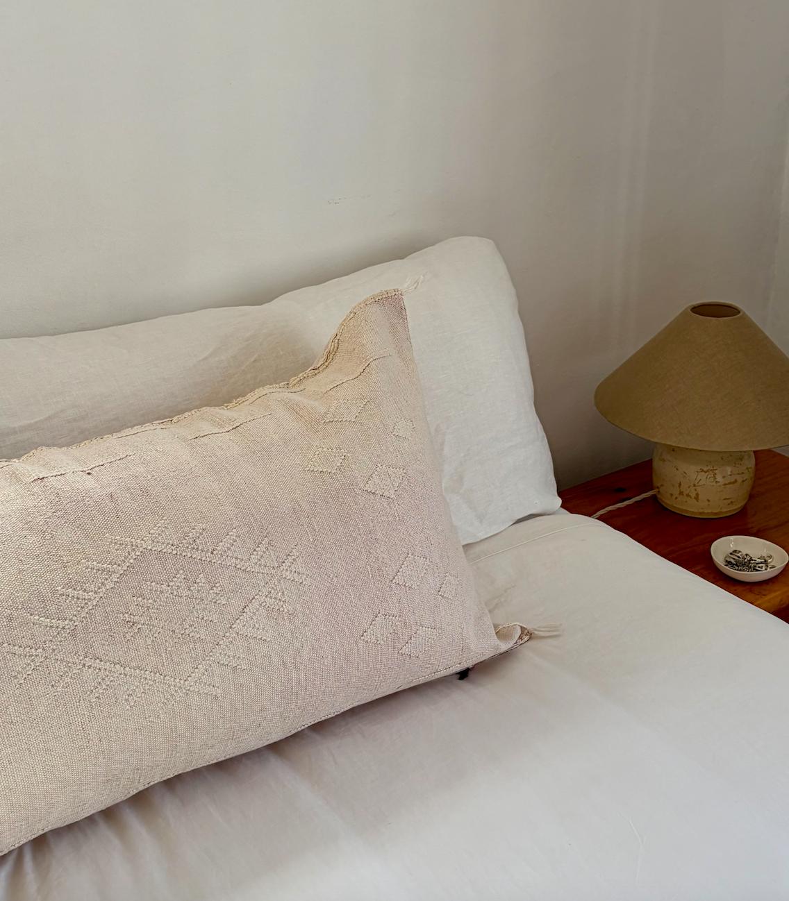 Faded Pink Cactus Silk Cushion