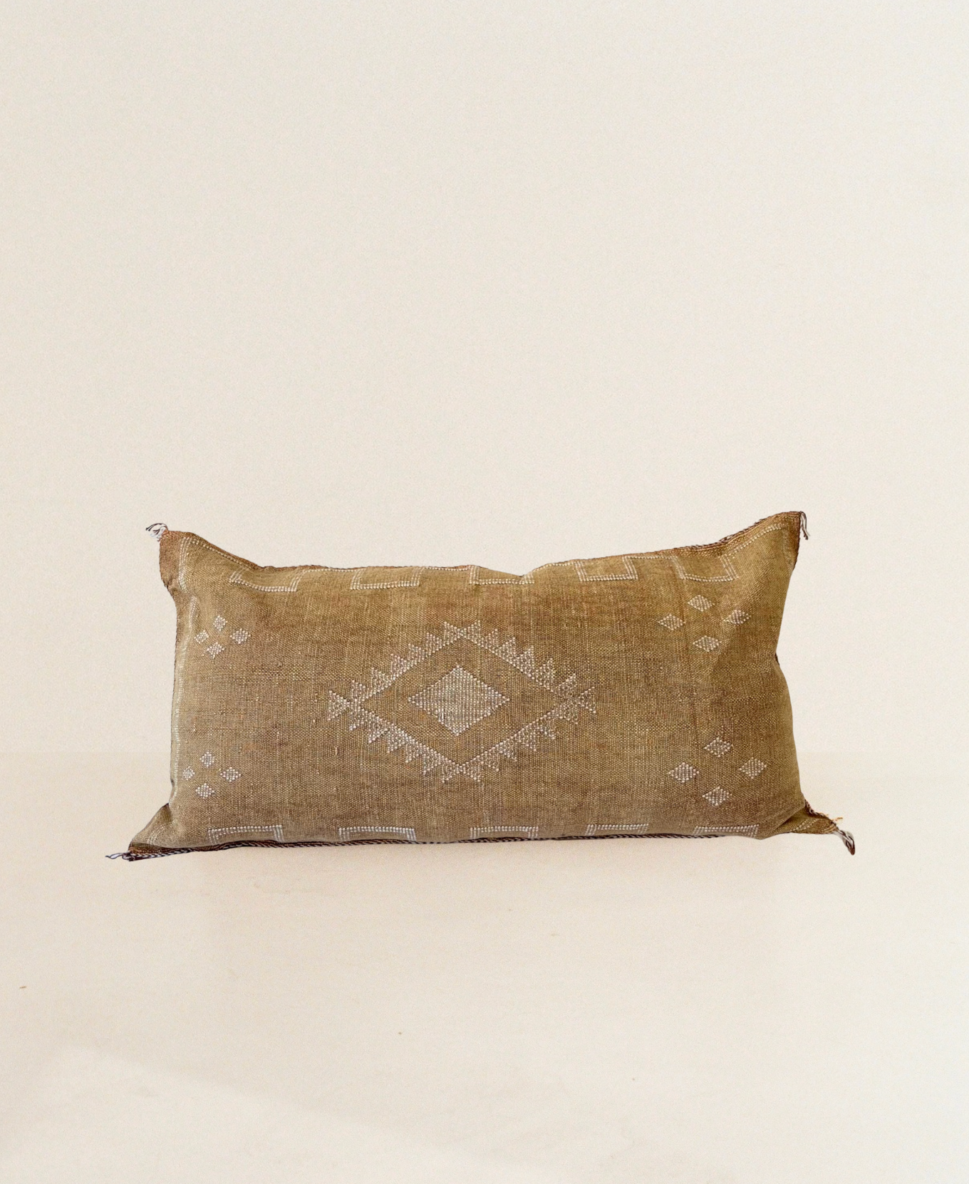 Ochre Cactus Silk Cushion