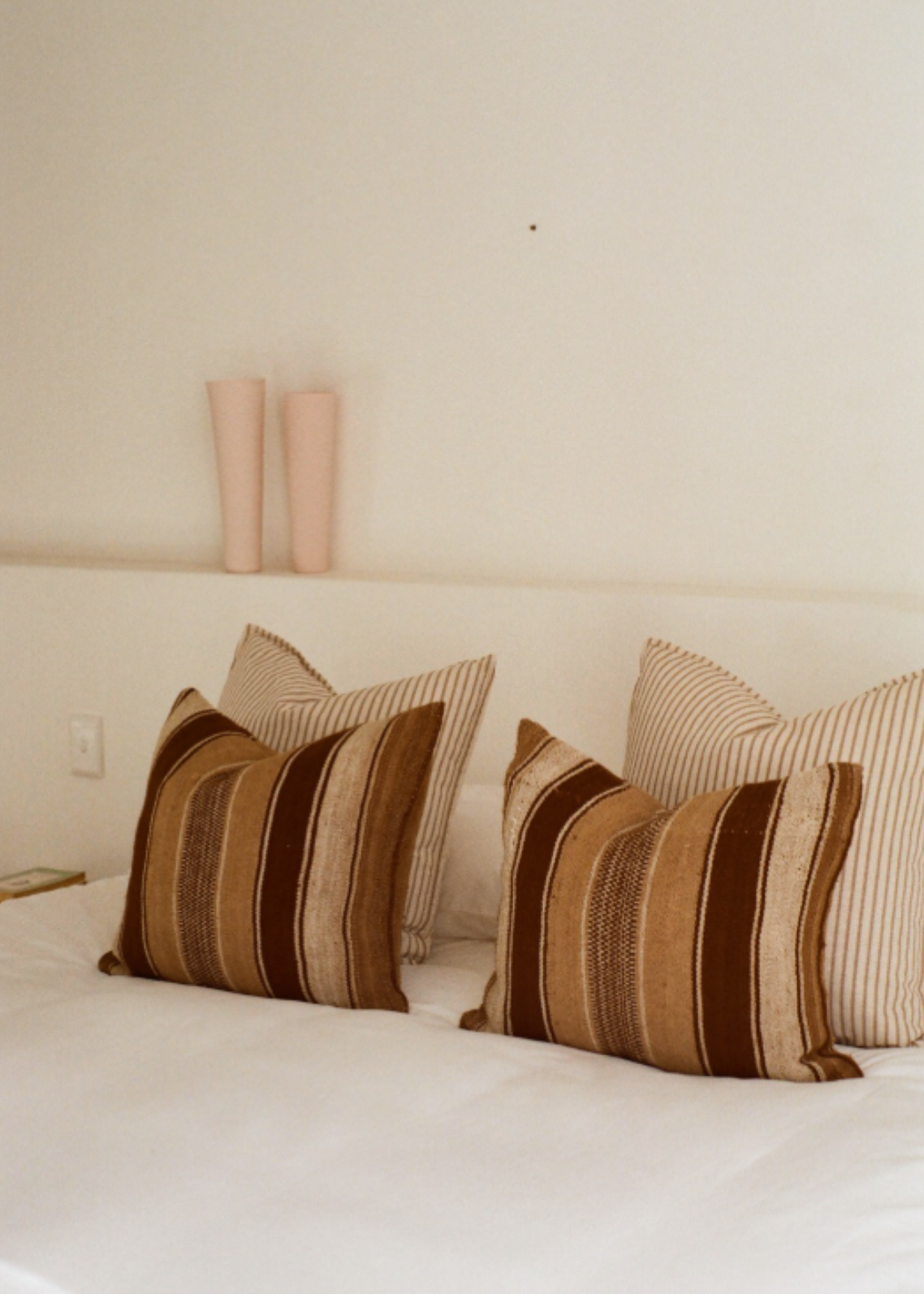 Brown alpaca wool cushion cover