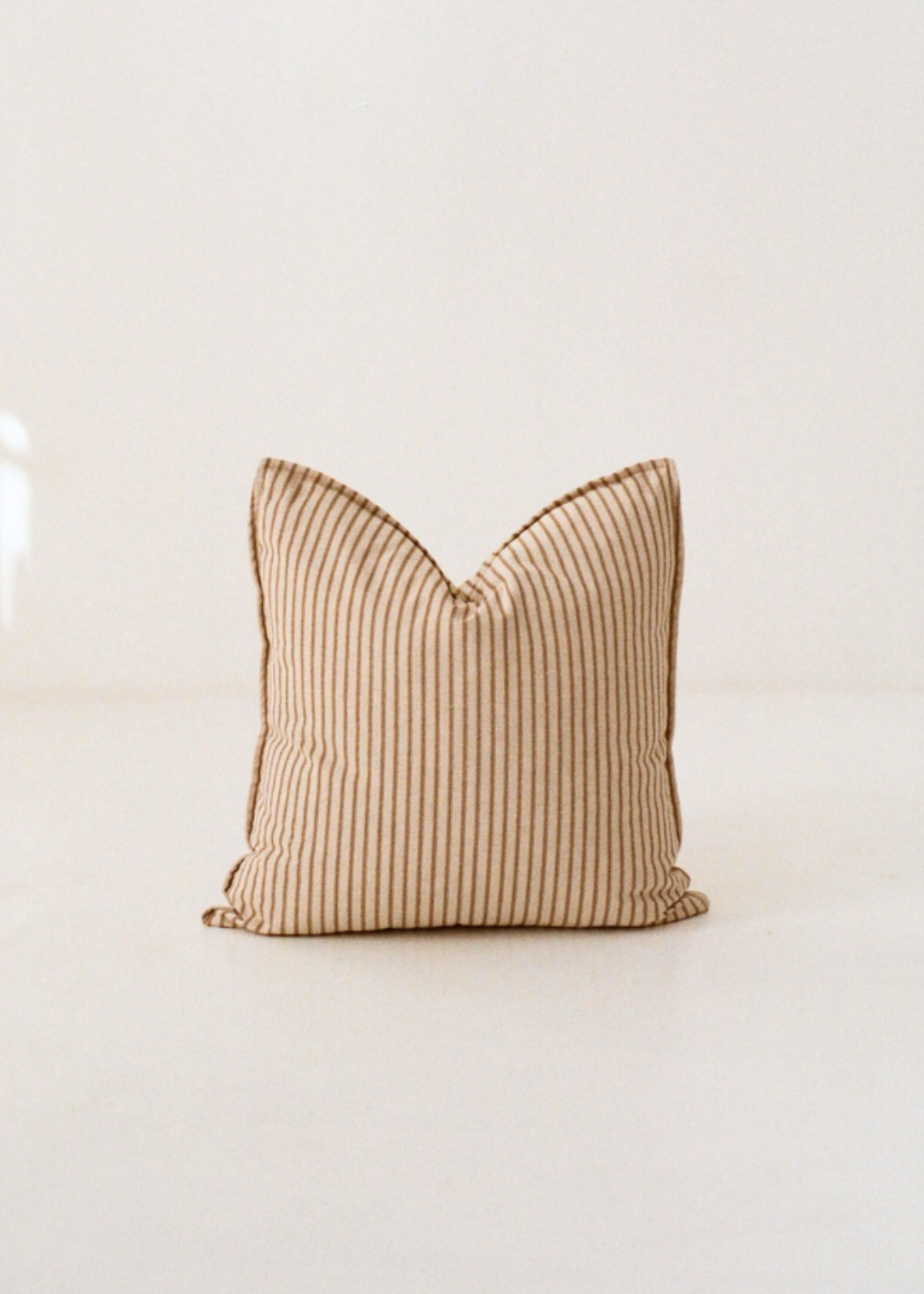 Brown ticking cushion cover 60x60