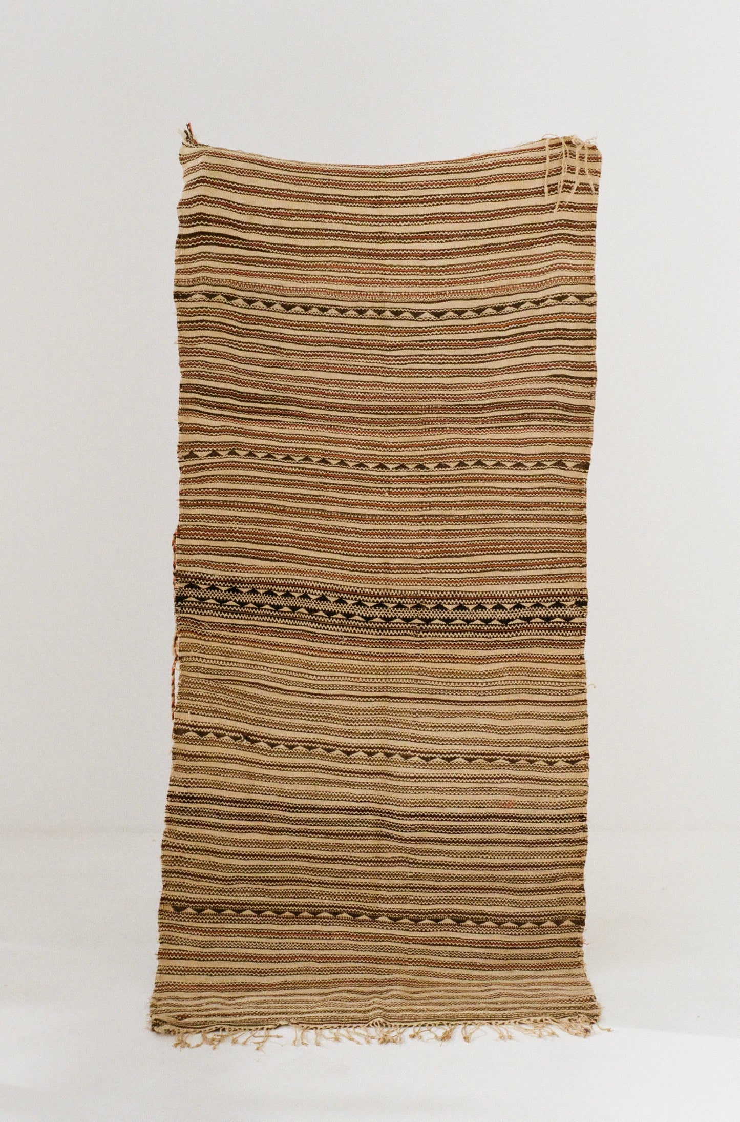 Brown Vintage Handira Rug