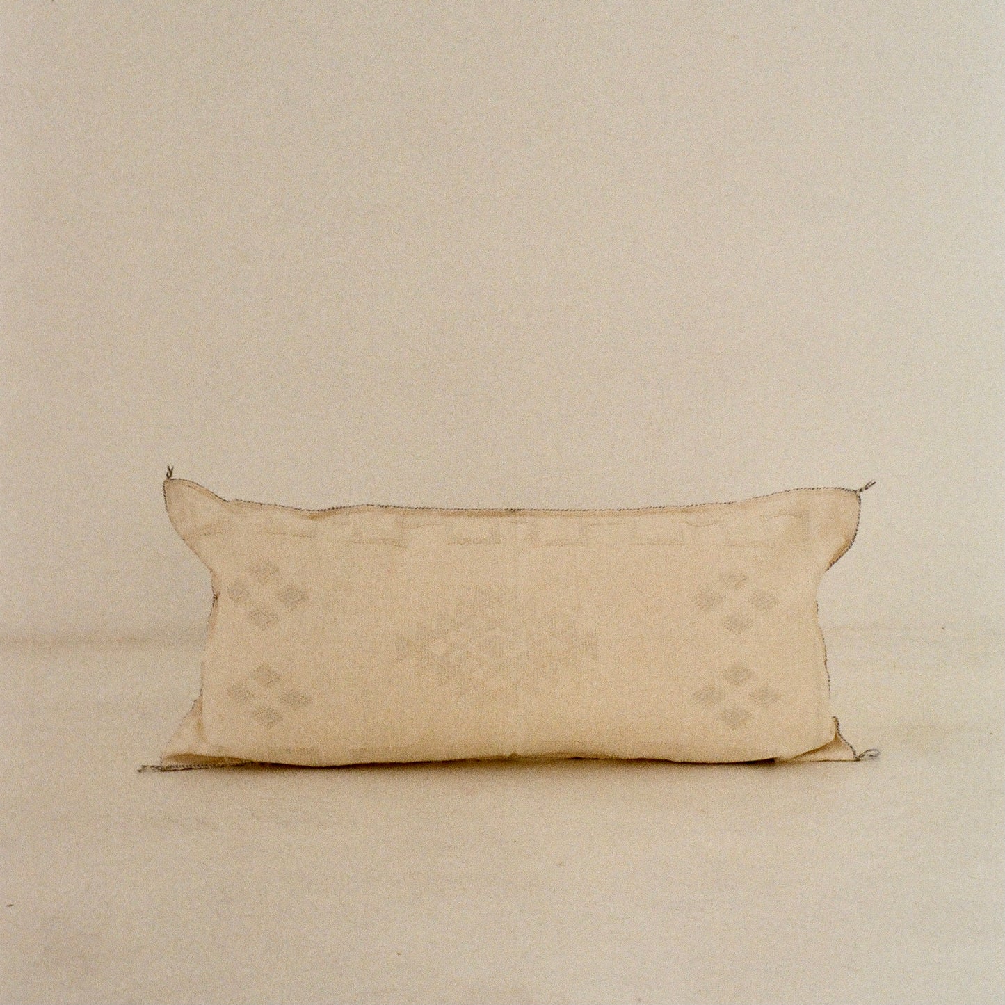 Cream Cactus Silk Cushion