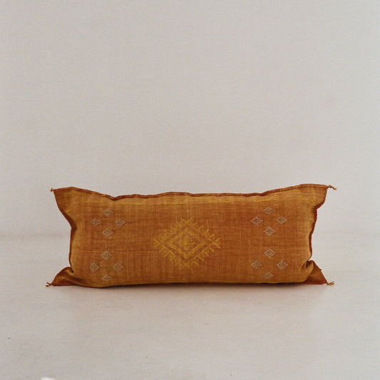 Orange Cactus Silk Cushion