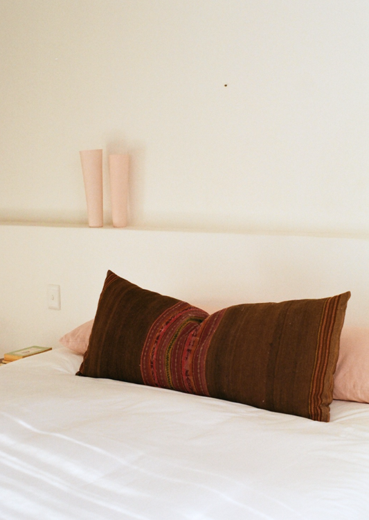 Vintage Peruvian Aguayo cushion cover