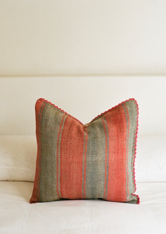 Blue and red cushion cover