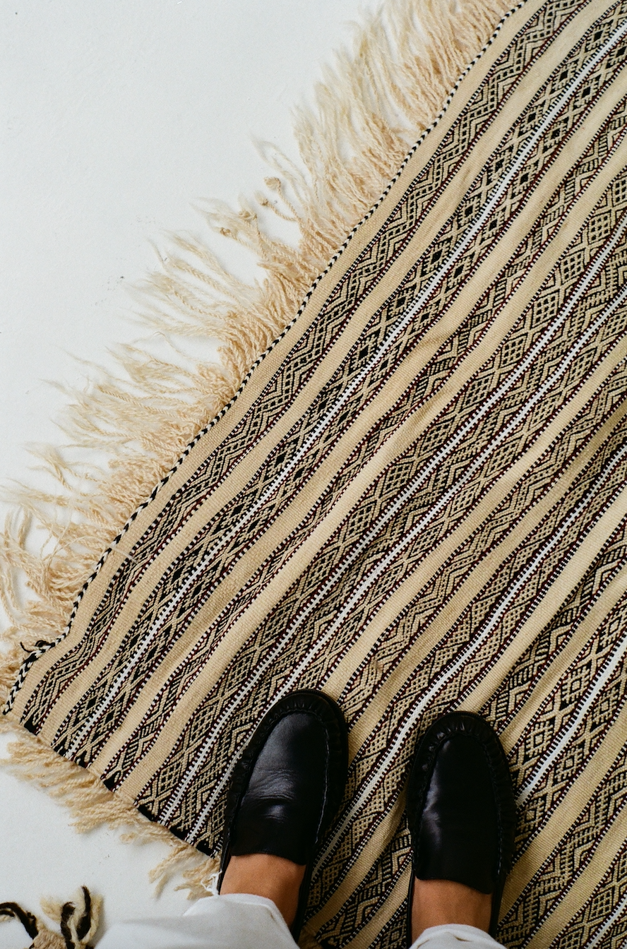 Cream Vintage Handira Rug