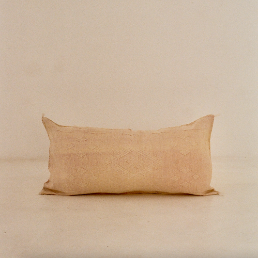 Faded Pink Cactus Silk Cushion