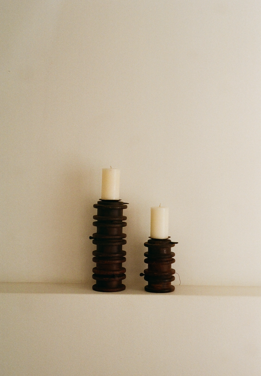 Wood Turned Candle Sticks