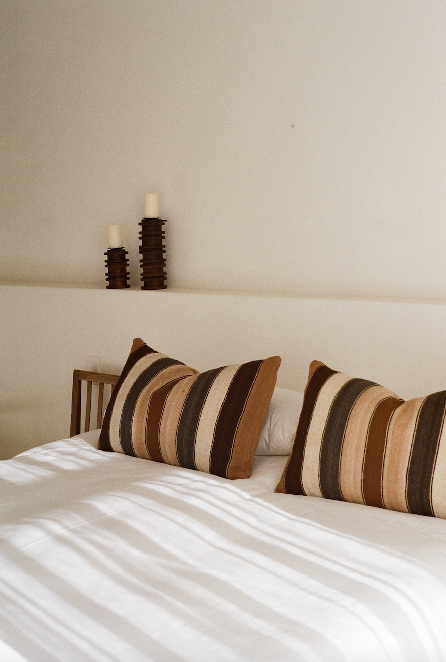 Bold Stripe Peruvian Alpaca Cushion - Rectangular