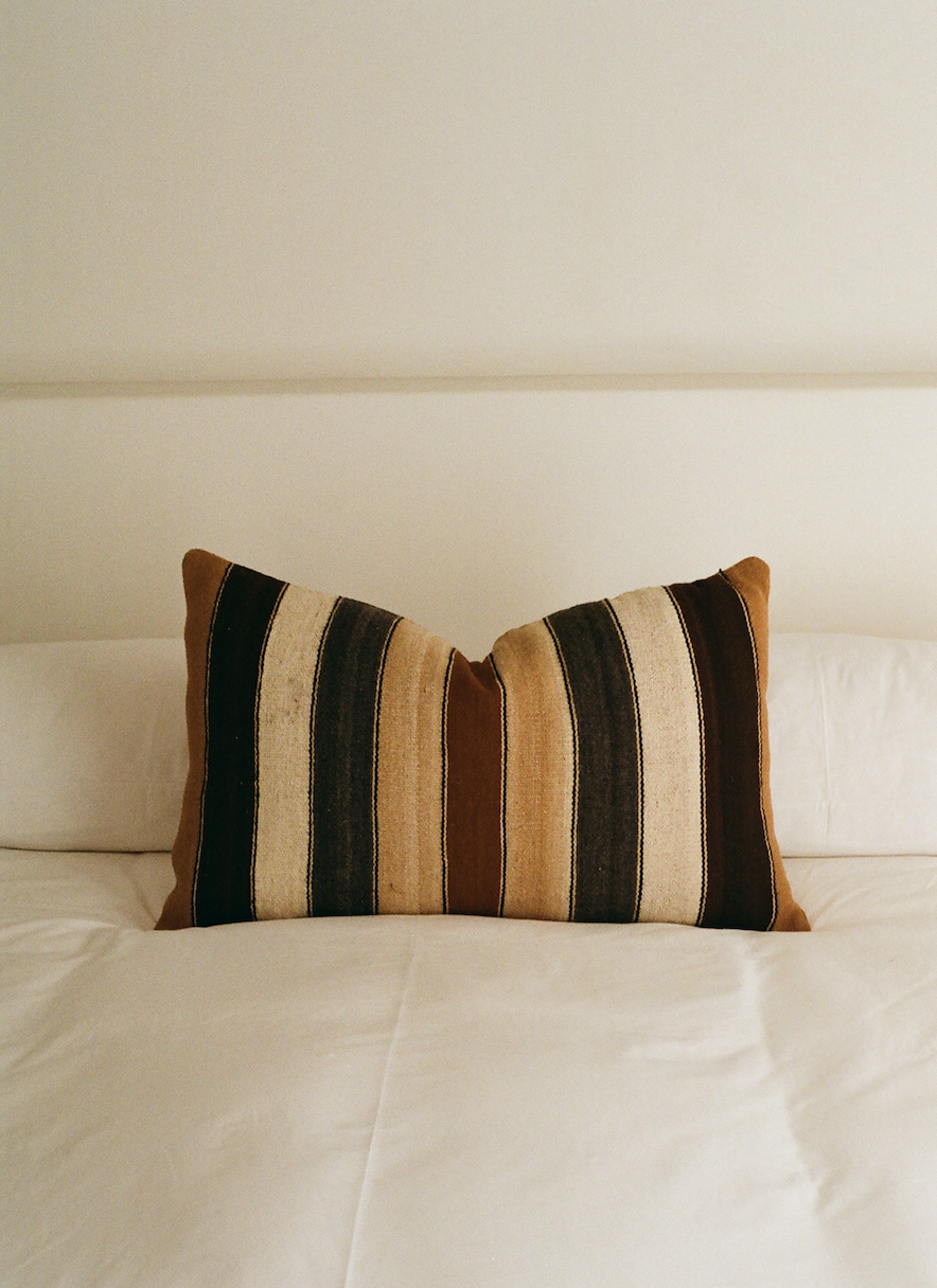 Bold Stripe Peruvian Alpaca Cushion - Rectangular