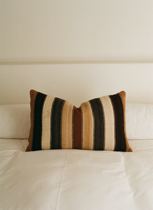 Bold Stripe Peruvian Alpaca Cushion - Rectangular