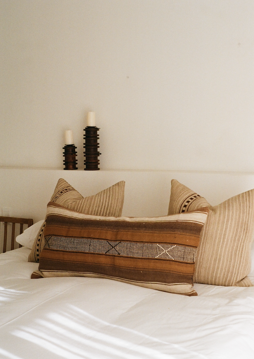 Brown Oblong Peruvian Cushion