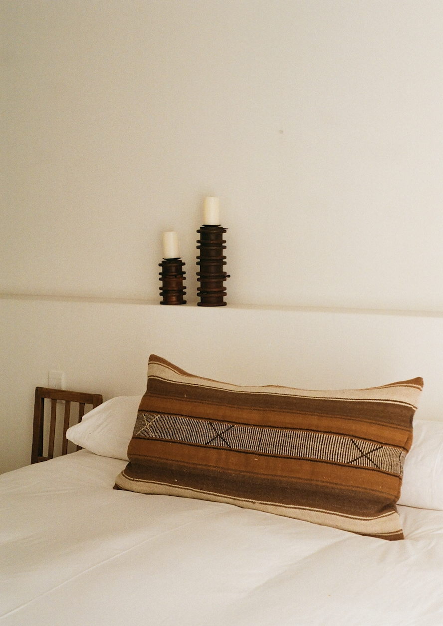 Brown Oblong Peruvian Cushion