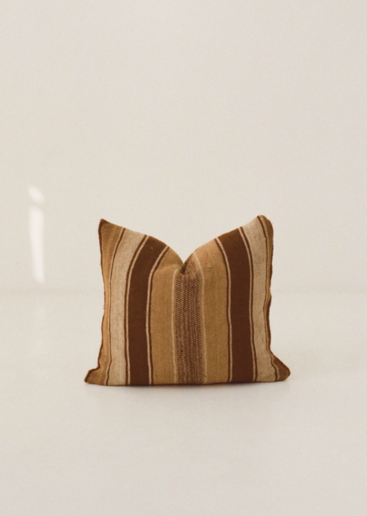 Brown alpaca wool cushion cover